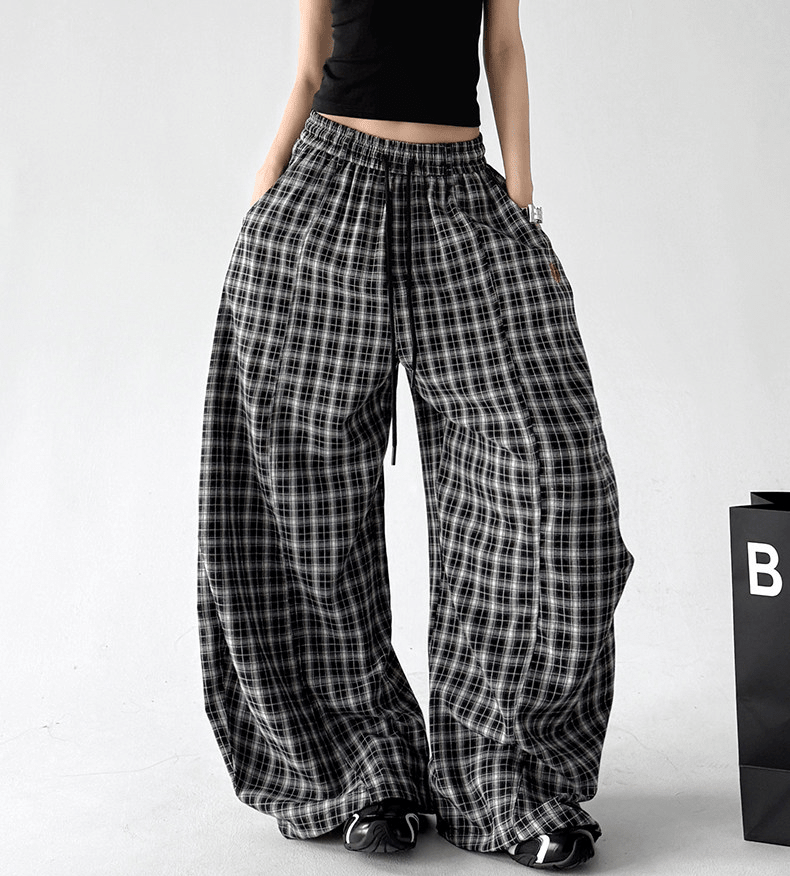 Loose High - Waist Plaid Pants - CT7851 - COPPING THREADS - CT Select