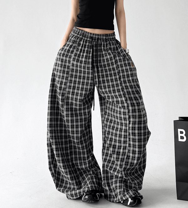 Loose High - Waist Plaid Pants - CT7851 - COPPING THREADS - CT Select