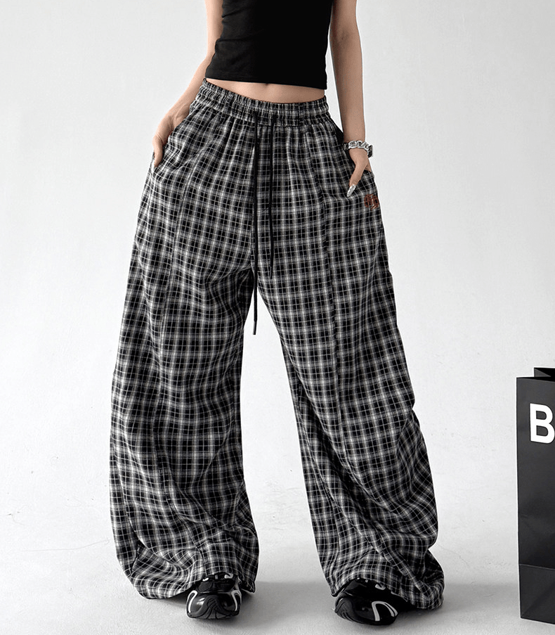 Loose High - Waist Plaid Pants - CT7851 - COPPING THREADS - CT Select