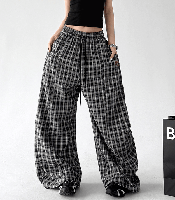 Loose High - Waist Plaid Pants - CT7851 - COPPING THREADS - CT Select