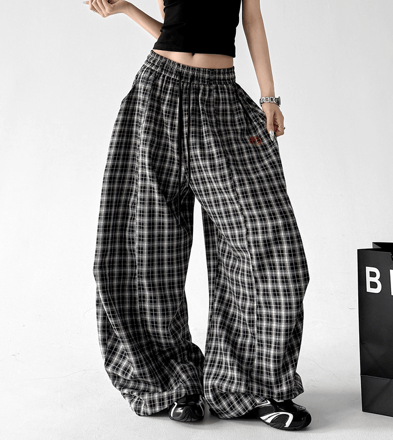 Loose High - Waist Plaid Pants - CT7851 - COPPING THREADS - CT Select