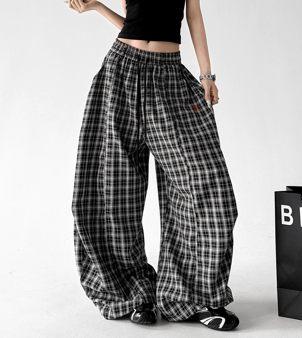 Loose High - Waist Plaid Pants - CT7851 - COPPING THREADS - CT Select