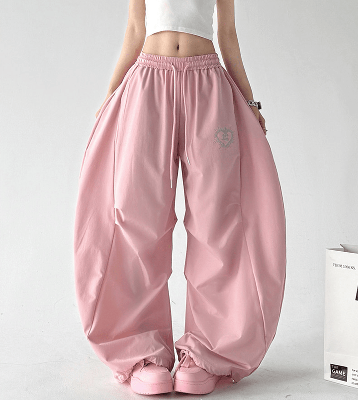 Loose High-Waist Wide-Leg Sweatpants - CT6203