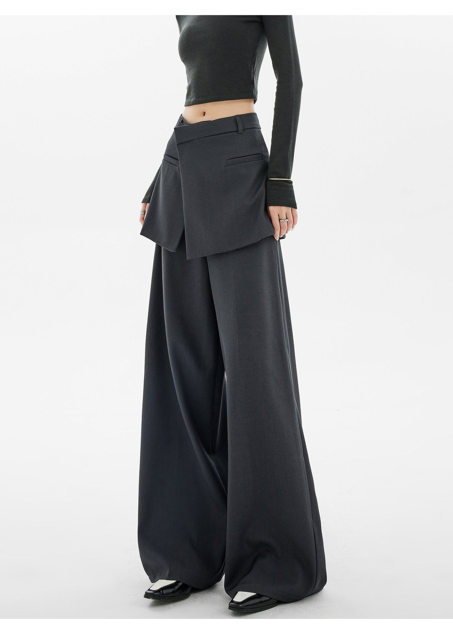 Loose Patchwork Wide - Leg Relaxed Fit Pants - COPPING THREADS - CHICISLAND
