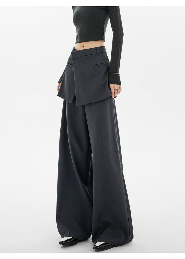 Skirt Overlay Wide Leg Trousers Main Image