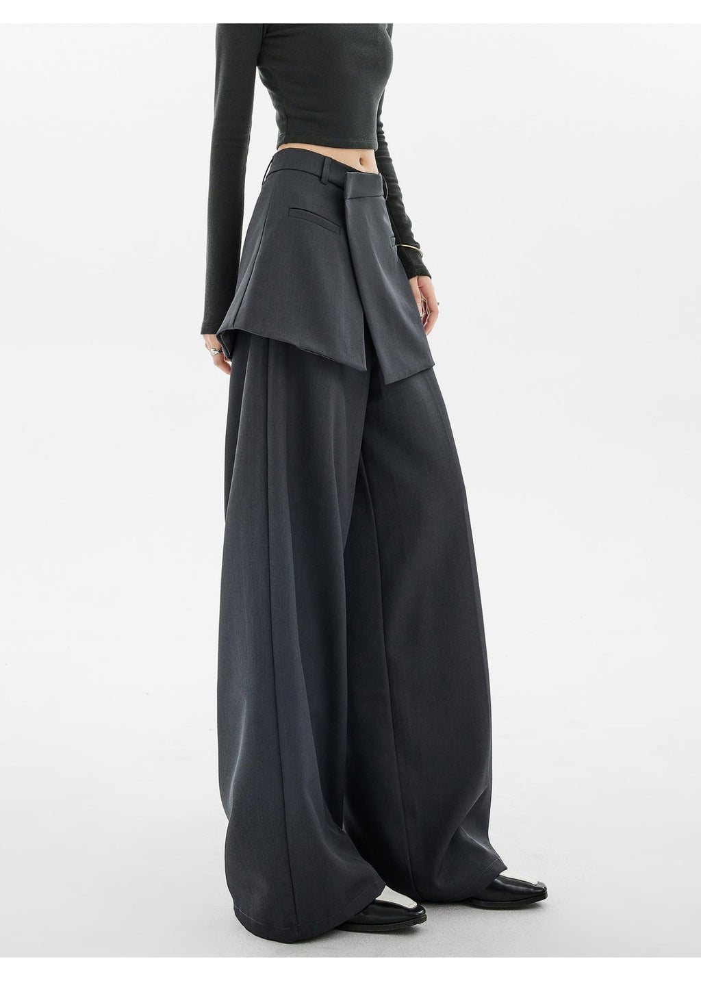 Loose Patchwork Wide - Leg Relaxed Fit Pants - COPPING THREADS - CHICISLAND