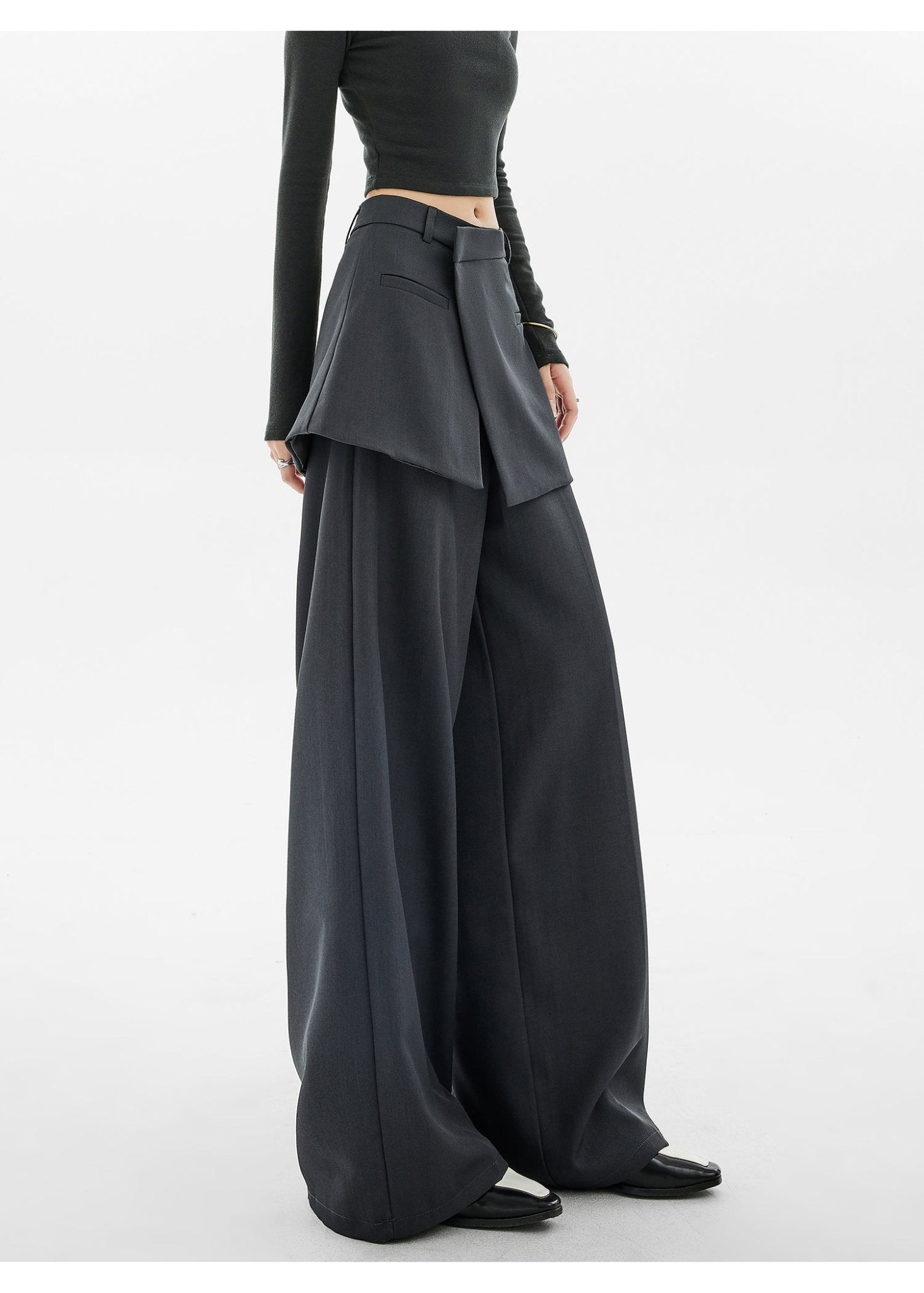 Loose Patchwork Wide - Leg Relaxed Fit Pants - COPPING THREADS - CHICISLAND
