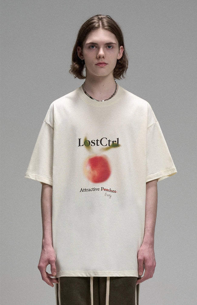 LOSTCTRL A Peach Print Tee - COPPING THREADS - LOSTCTRL Hover Image