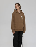 LOSTCTRL Angels Print Oversized Fleece Hoodie - COPPING THREADS - LOSTCTRL