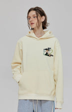 LOSTCTRL Angels Print Oversized Fleece Hoodie - COPPING THREADS - LOSTCTRL