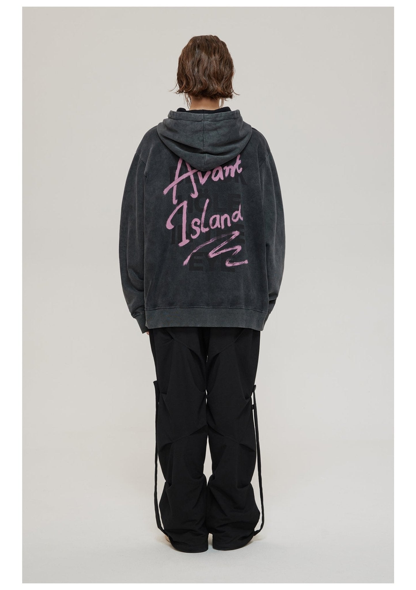 LOSTCTRL Avant Island Retro Washed Distressed Hoodie - COPPING THREADS - LOSTCTRL