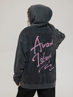 LOSTCTRL Avant Island Retro Washed Distressed Hoodie - COPPING THREADS - LOSTCTRL