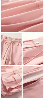 LOSTCTRL Destroyed Edge Waist Rope Casual Trousers - COPPING THREADS - LOSTCTRL