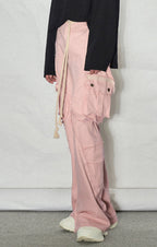 LOSTCTRL Destroyed Edge Waist Rope Casual Trousers - COPPING THREADS - LOSTCTRL