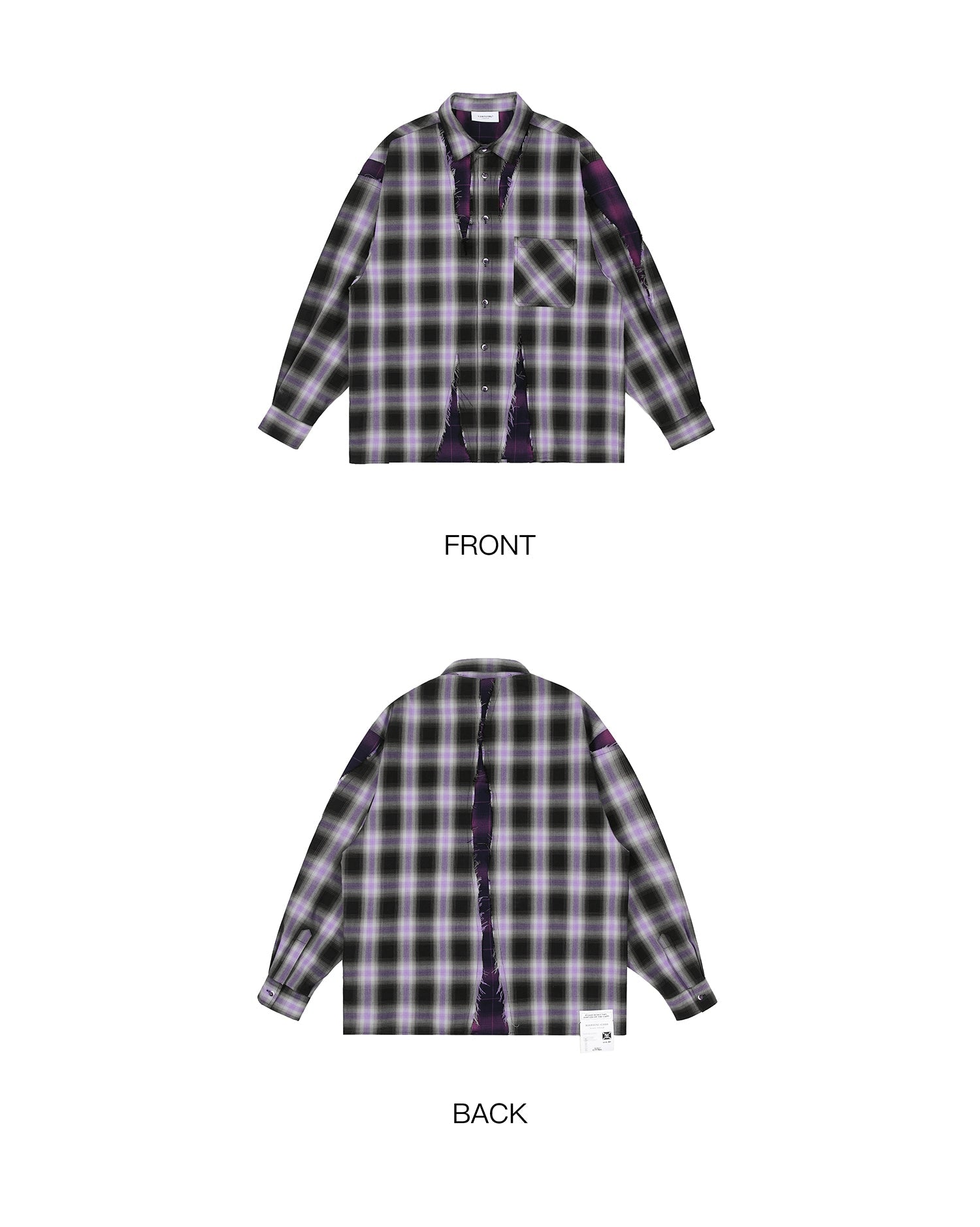 LOSTCTRL Distressed Plaid Long Sleeve Shirt - COPPING THREADS - LOSTCTRL