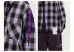 LOSTCTRL Distressed Plaid Long Sleeve Shirt - COPPING THREADS - LOSTCTRL