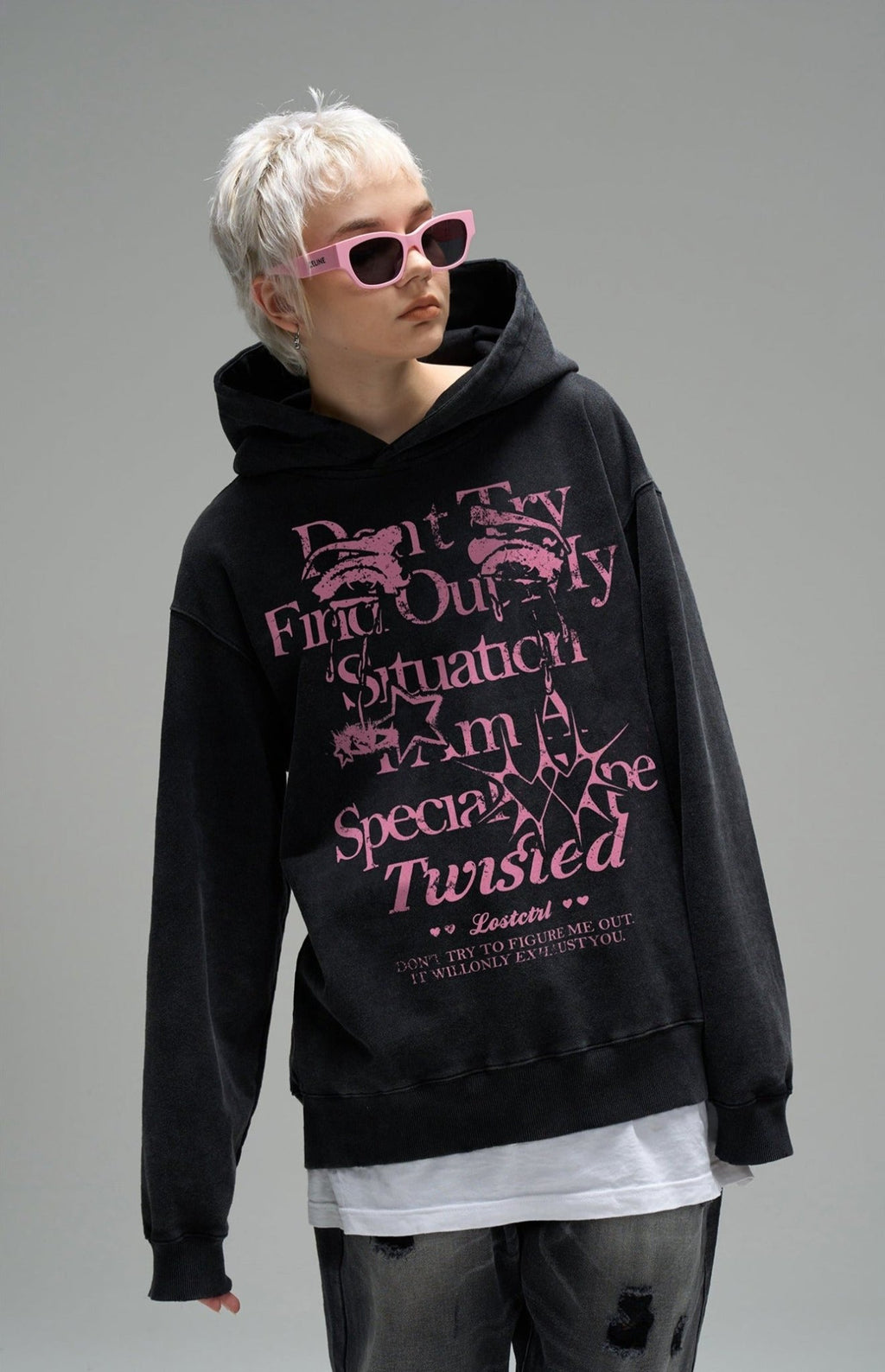 LOSTCTRL "Don't Define Me" Vintage Hoodie - COPPING THREADS - LOSTCTRL