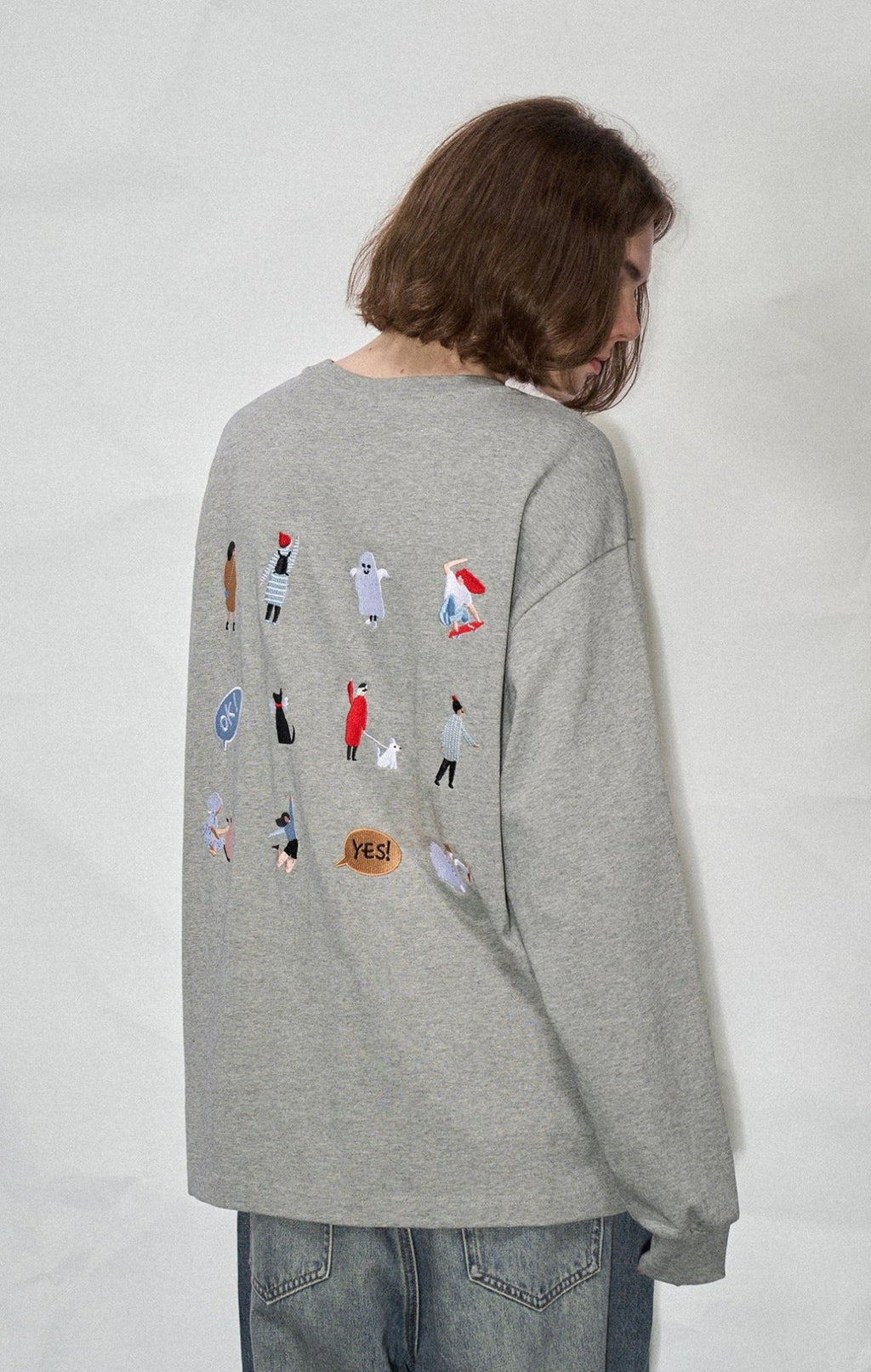 LOSTCTRL Embroidered Drawstring Long Sleeve Tee - COPPING THREADS - LOSTCTRL