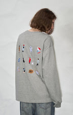 LOSTCTRL Embroidered Drawstring Long Sleeve Tee - COPPING THREADS - LOSTCTRL