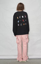LOSTCTRL Embroidered Drawstring Long Sleeve Tee - COPPING THREADS - LOSTCTRL