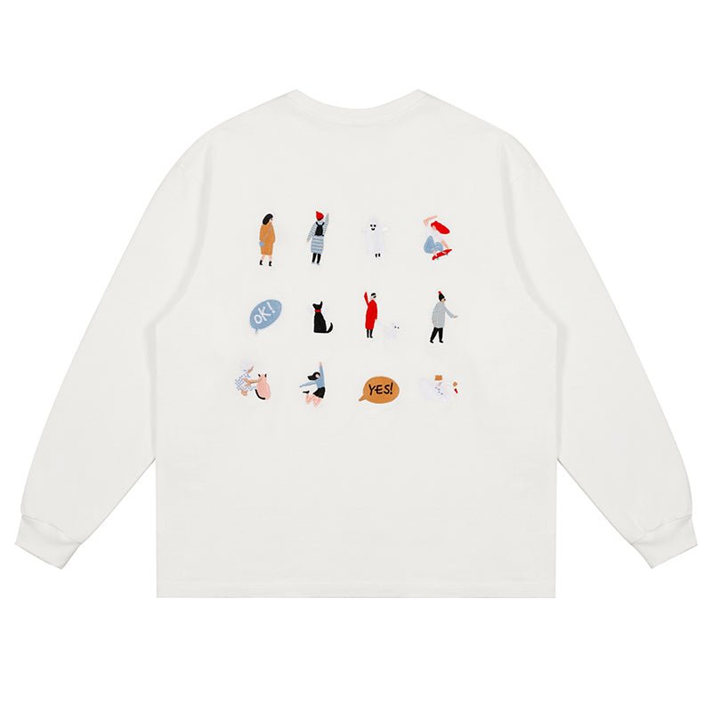 LOSTCTRL Embroidered Drawstring Long Sleeve Tee - COPPING THREADS - LOSTCTRL