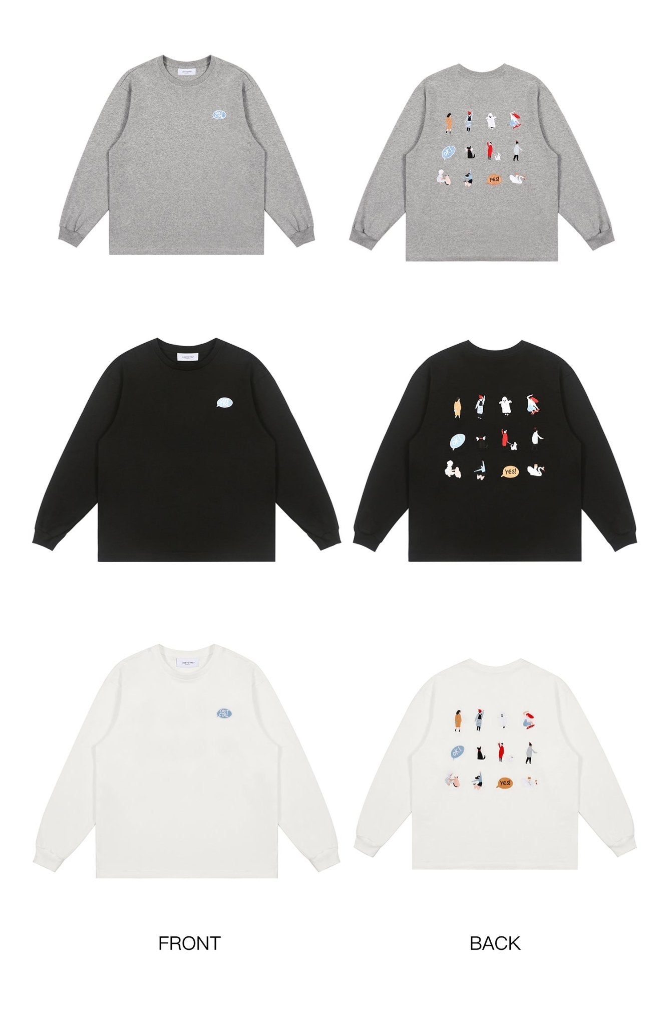 LOSTCTRL Embroidered Drawstring Long Sleeve Tee - COPPING THREADS - LOSTCTRL