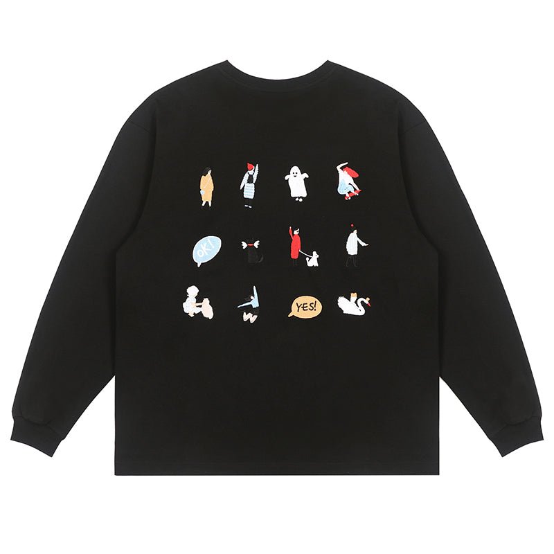 LOSTCTRL Embroidered Drawstring Long Sleeve Tee - COPPING THREADS - LOSTCTRL
