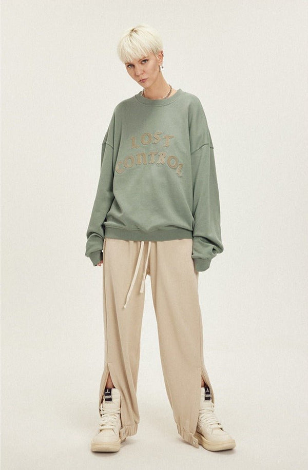 LOSTCTRL Embroidered Logo Print Sweatshirt - COPPING THREADS - LOSTCTRL