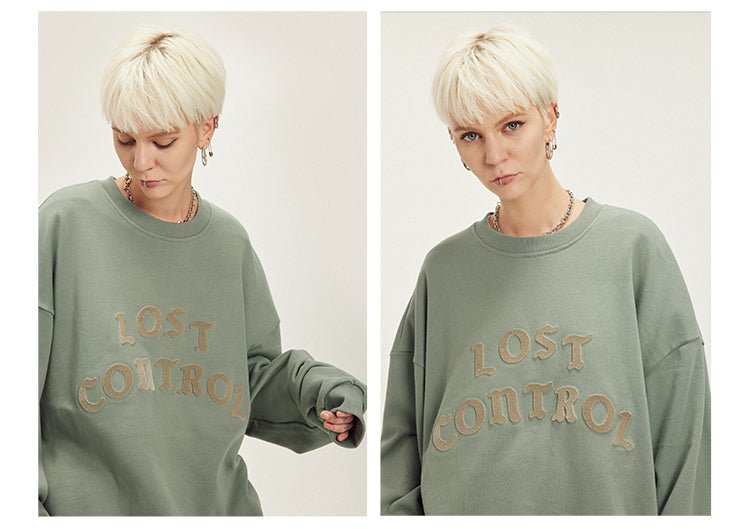 LOSTCTRL Embroidered Logo Print Sweatshirt - COPPING THREADS - LOSTCTRL