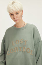 LOSTCTRL Embroidered Logo Print Sweatshirt - COPPING THREADS - LOSTCTRL