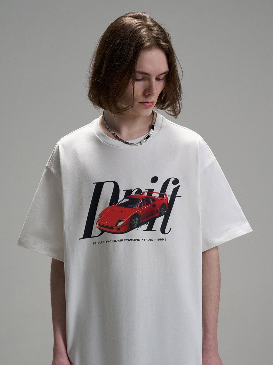 LOSTCTRL Ferrari F40 Logo Print Tee - COPPING THREADS - LOSTCTRL