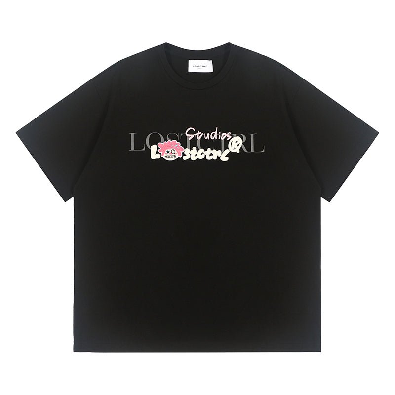 LOSTCTRL Ghost Face Embroidered Logo Tee - COPPING THREADS - LOSTCTRL
