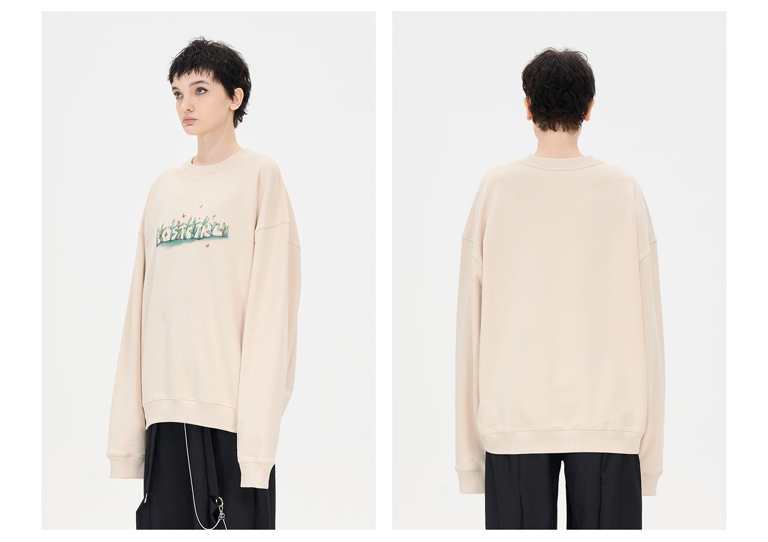 LOSTCTRL Hand - painted Cactus Logo Print Sweatshirt - COPPING THREADS - LOSTCTRL