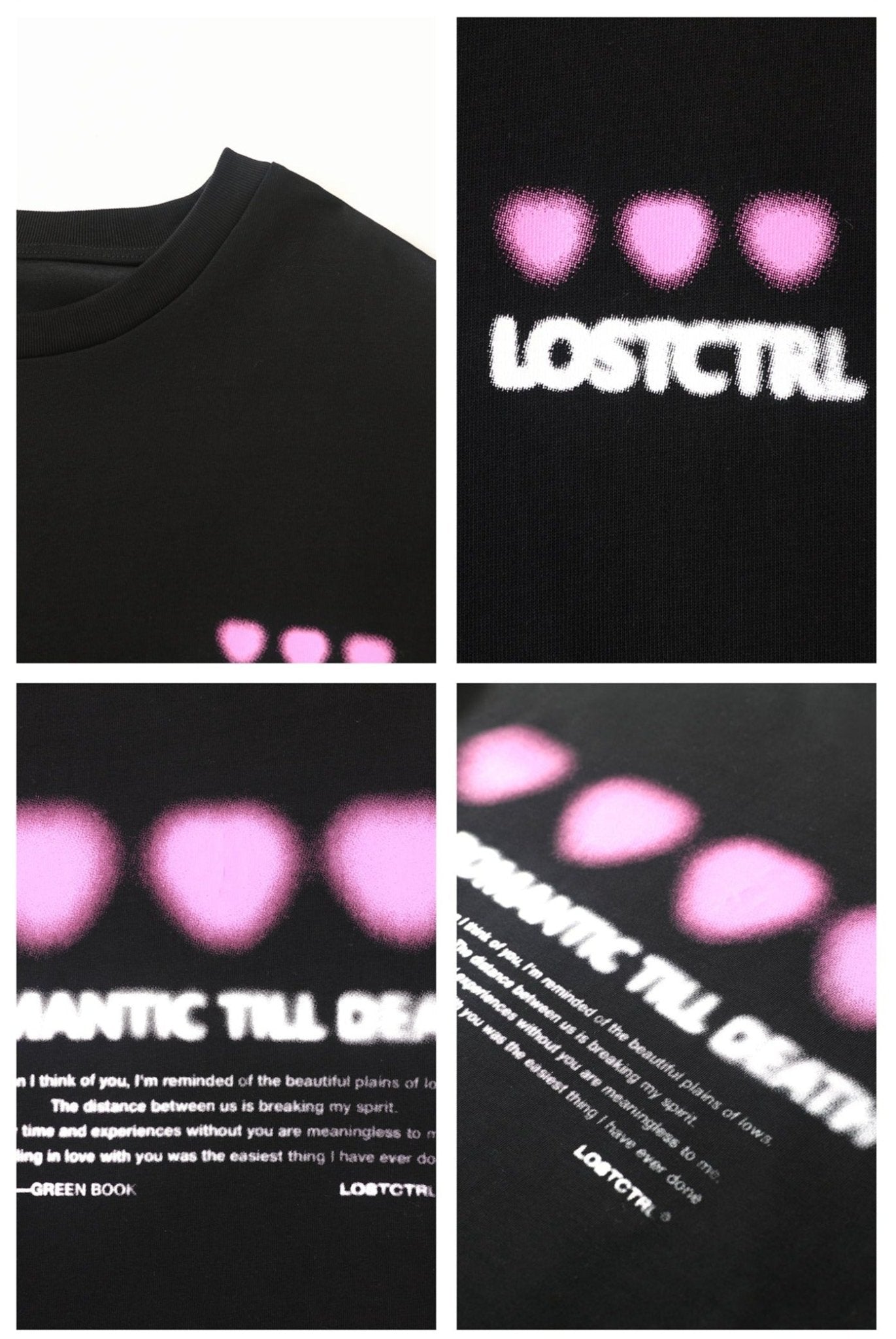 LOSTCTRL Heart Print Long Sleeve Tee - COPPING THREADS - LOSTCTRL