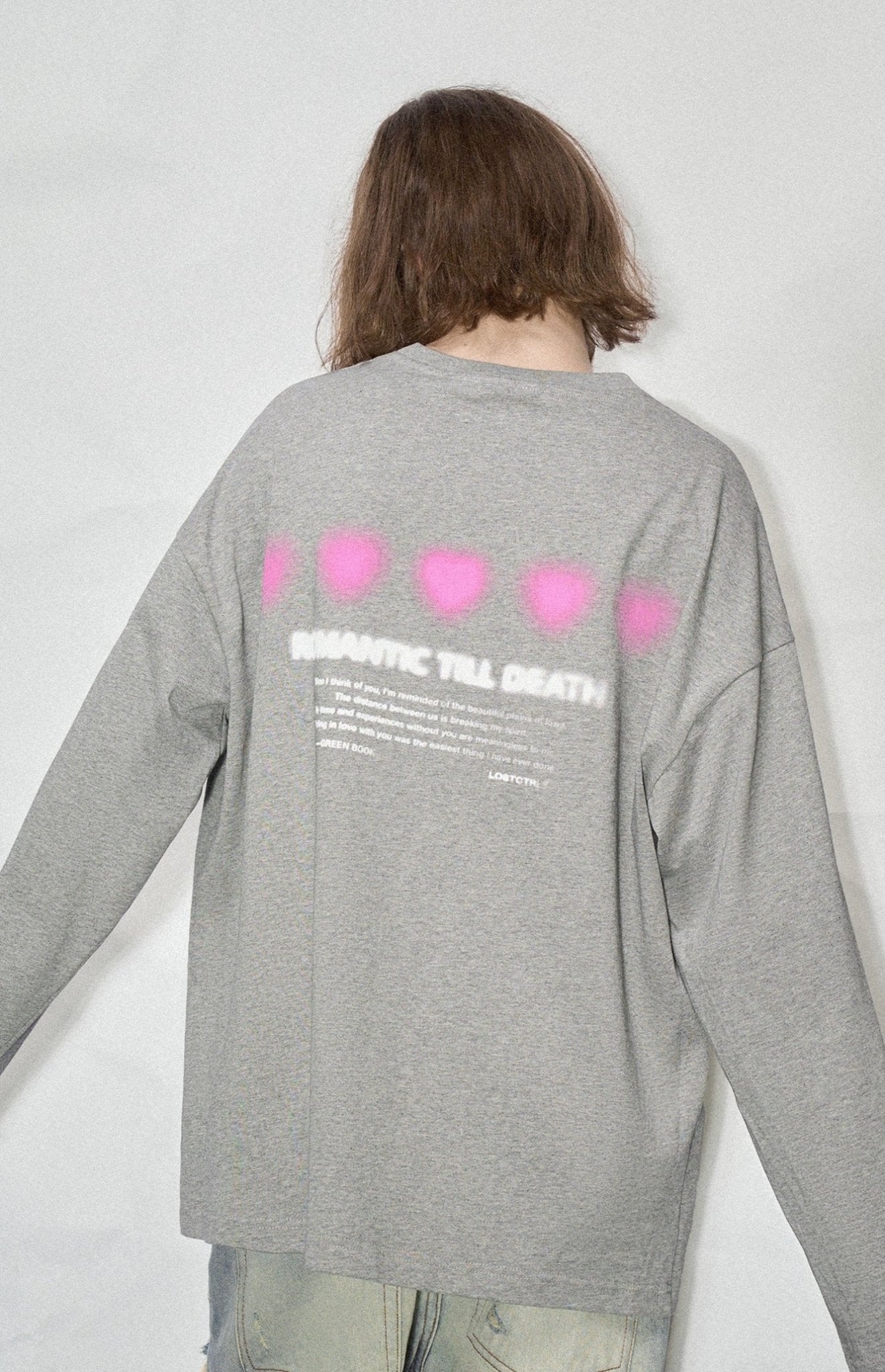 LOSTCTRL Heart Print Long Sleeve Tee - COPPING THREADS - LOSTCTRL