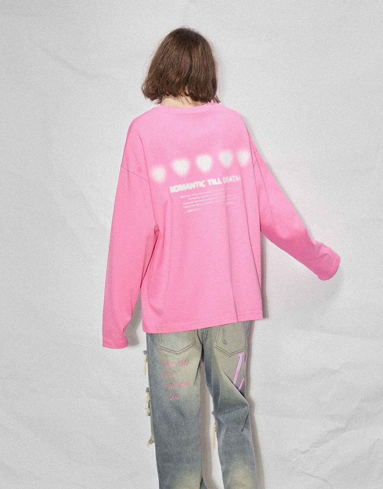 LOSTCTRL Heart Print Long Sleeve Tee - COPPING THREADS - LOSTCTRL