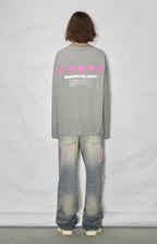 LOSTCTRL Heart Print Long Sleeve Tee - COPPING THREADS - LOSTCTRL