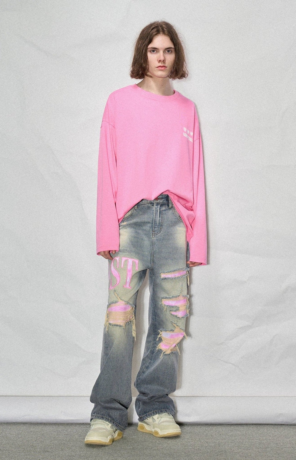 LOSTCTRL Heart Print Long Sleeve Tee - COPPING THREADS - LOSTCTRL