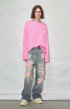 LOSTCTRL Heart Print Long Sleeve Tee - COPPING THREADS - LOSTCTRL