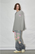 LOSTCTRL Heart Print Long Sleeve Tee - COPPING THREADS - LOSTCTRL