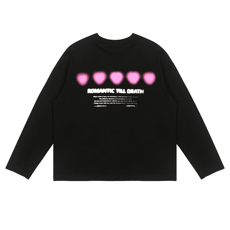 LOSTCTRL Heart Print Long Sleeve Tee - COPPING THREADS - LOSTCTRL