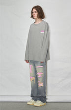 LOSTCTRL Heart Print Long Sleeve Tee - COPPING THREADS - LOSTCTRL