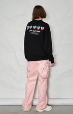 LOSTCTRL Hearts Foam Print Sweatshirt - COPPING THREADS - LOSTCTRL