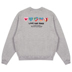 LOSTCTRL Hearts Foam Print Sweatshirt - COPPING THREADS - LOSTCTRL