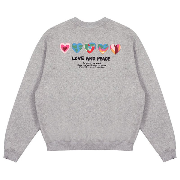 LOSTCTRL Hearts Foam Print Sweatshirt - COPPING THREADS - LOSTCTRL