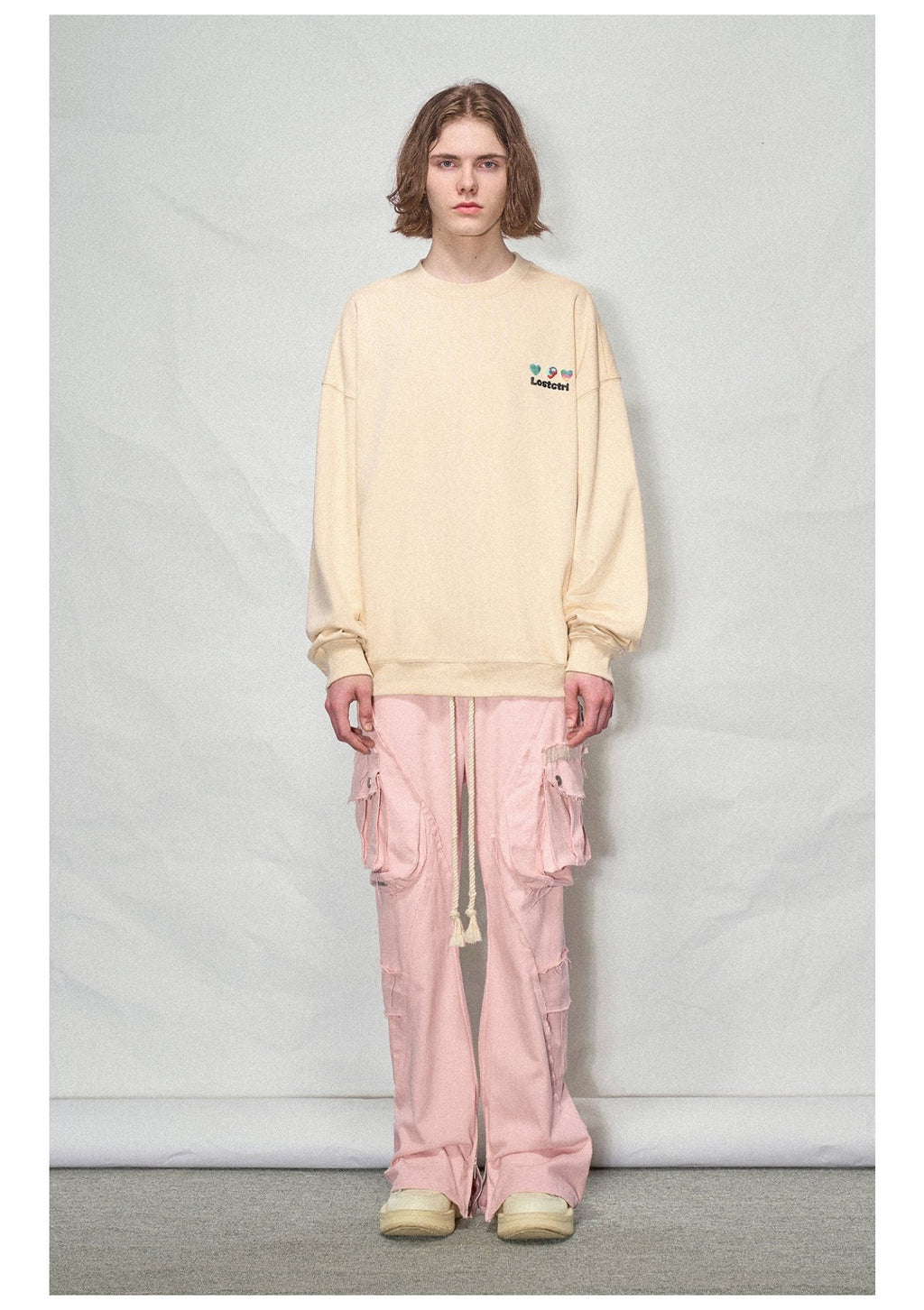 LOSTCTRL Hearts Foam Print Sweatshirt - COPPING THREADS - LOSTCTRL