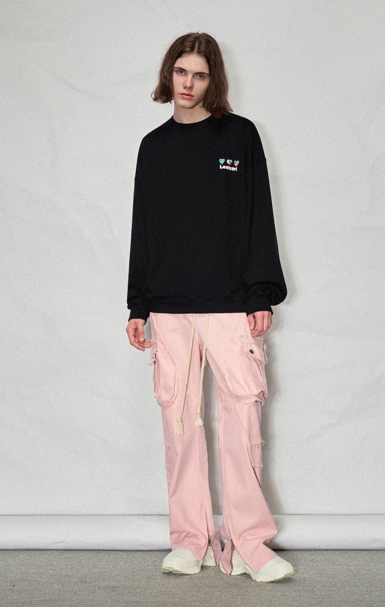 LOSTCTRL Hearts Foam Print Sweatshirt - COPPING THREADS - LOSTCTRL