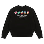 LOSTCTRL Hearts Foam Print Sweatshirt - COPPING THREADS - LOSTCTRL
