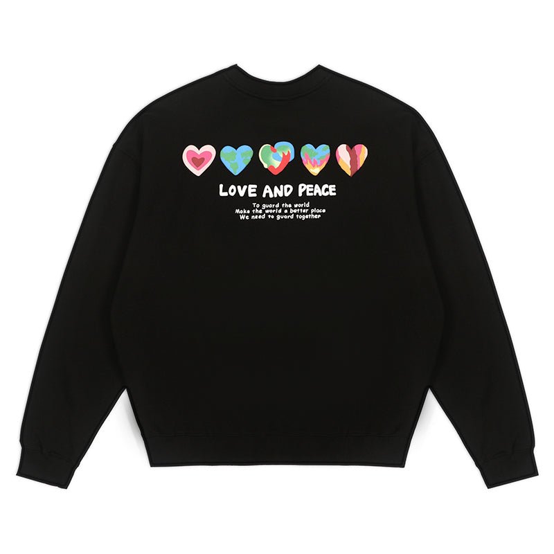 LOSTCTRL Hearts Foam Print Sweatshirt - COPPING THREADS - LOSTCTRL