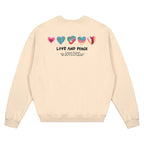 LOSTCTRL Hearts Foam Print Sweatshirt - COPPING THREADS - LOSTCTRL